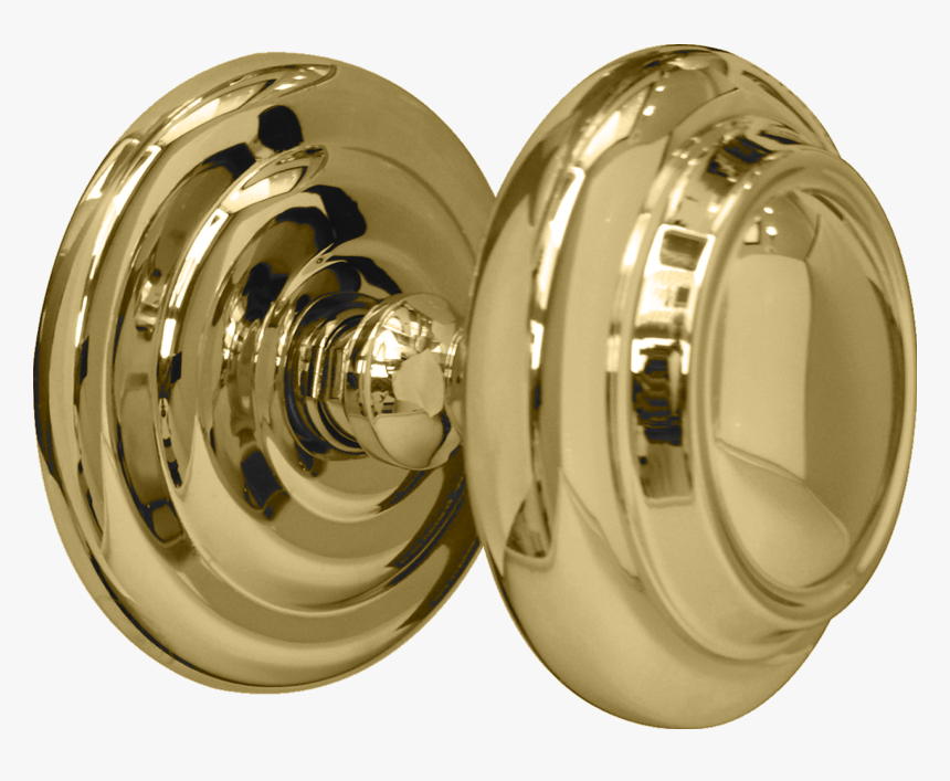Sloane Center Door Knob Polished Brass - Circle, HD Png Download