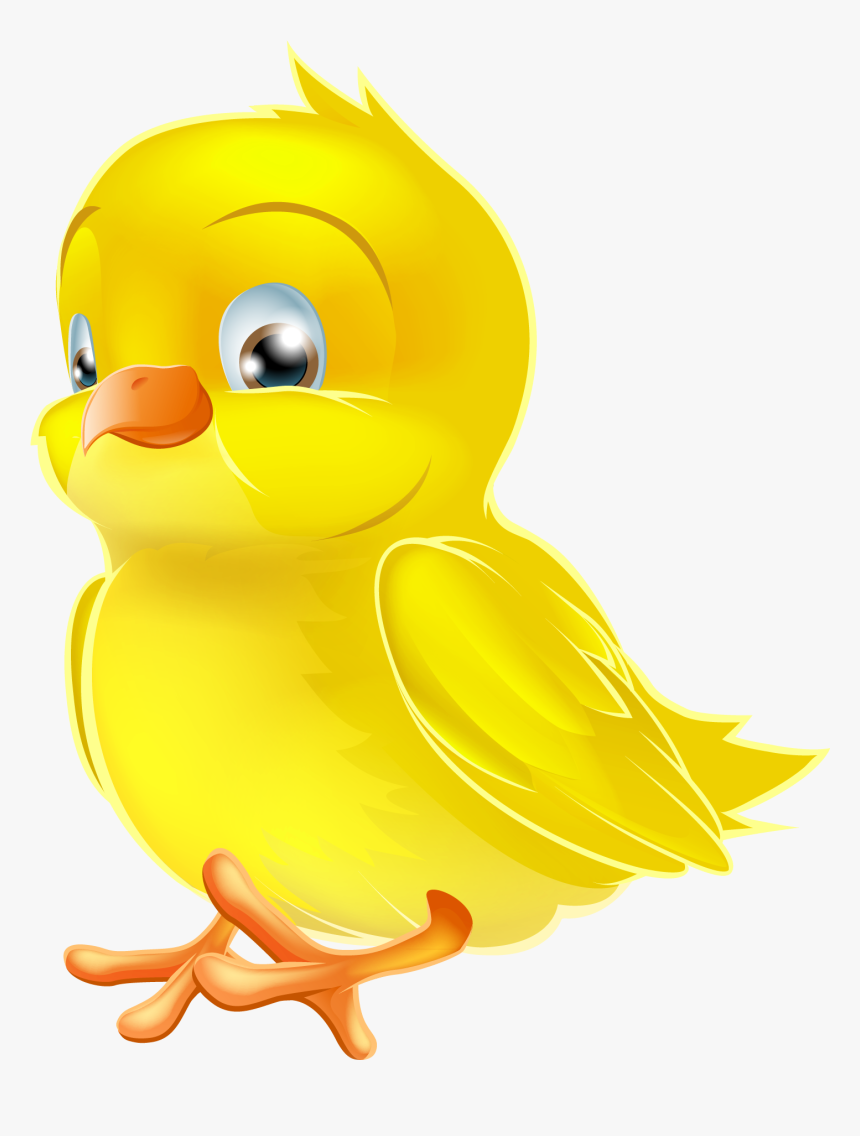 Painted Yellow Easter Chick Png Clipart Picture - Duck, Transparent Png
