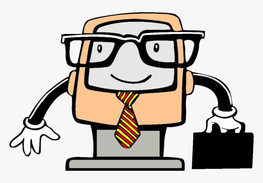 Transparent Cartoon Computer Png - Computer Guy, Png Download