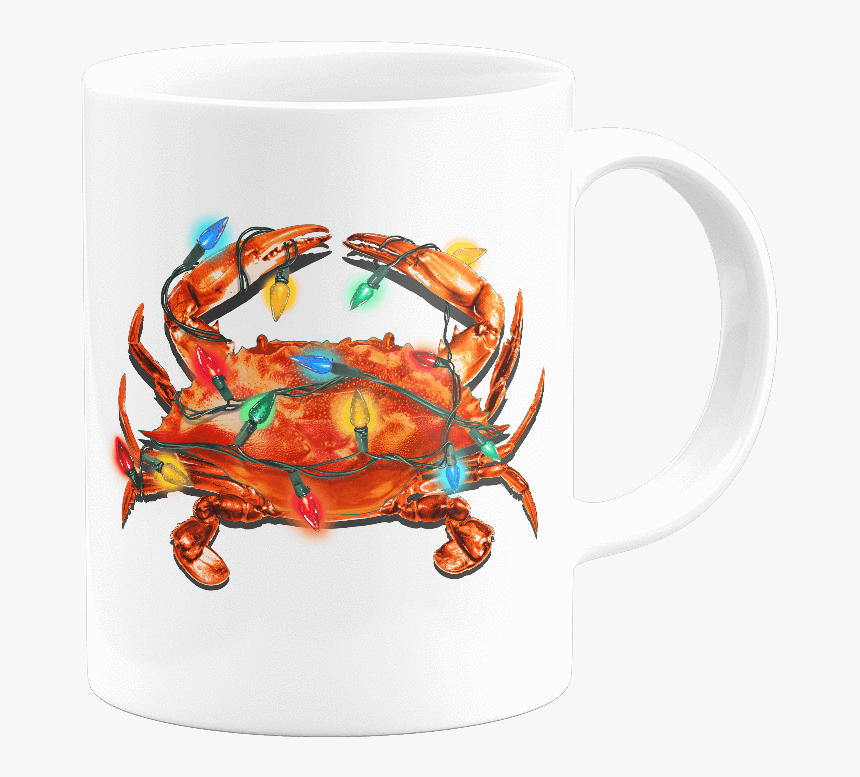 *pre-order* Christmas Lights Crab / Mug - Coffee Cup, HD Png Download