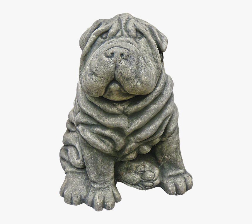 Dog, Figure, Wrinkled, Ceramic, Animal Figure - Shar Pei, HD Png Download