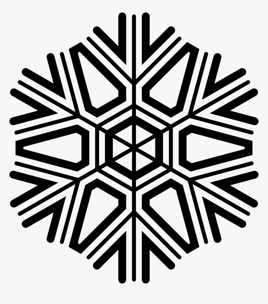 Snowflake - Snowflake Symbol Black And White, HD Png Download