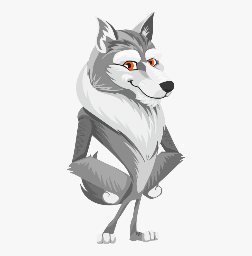 Wolf Vector Png Image - Wolf Clipart Black And White Gray, Transparent Png