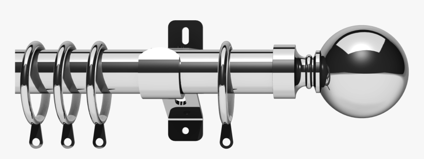 Belgravia 28mm Curtain Pole Chrome - Swish Metal Curtain Pole, HD Png Download