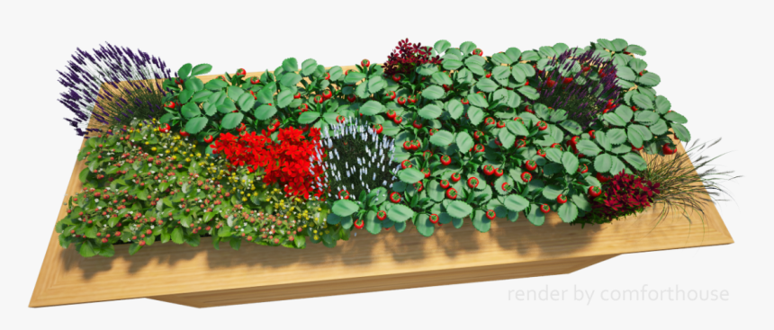 3d Decorative Flower Bed - Rose, HD Png Download