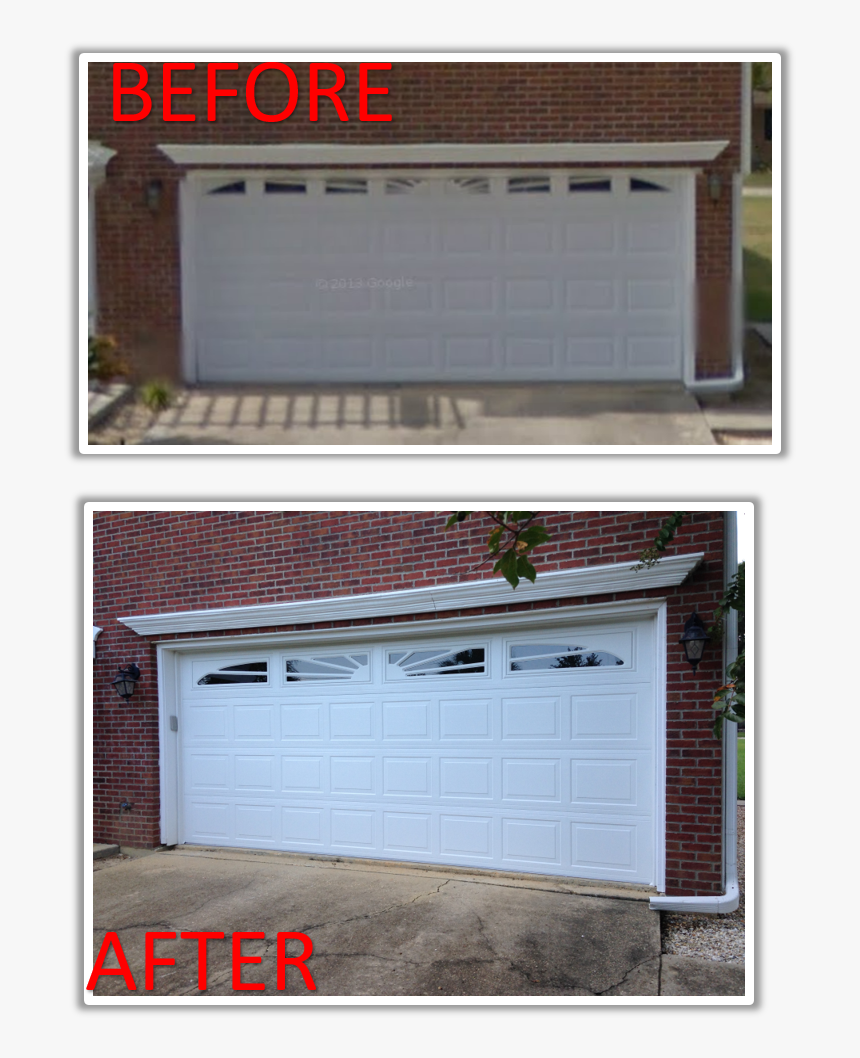 New Garage Doors Before And After, HD Png Download