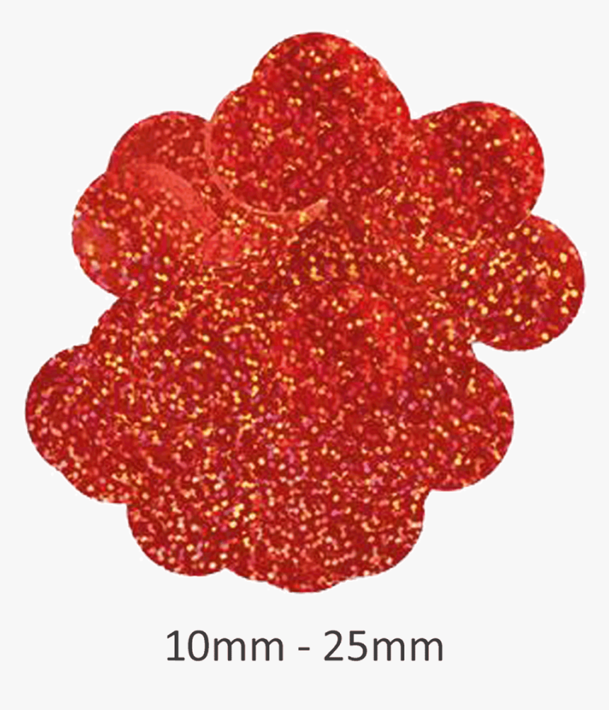 Oaktree Red Holographic Foil Confetti - Floral Design, HD Png Download