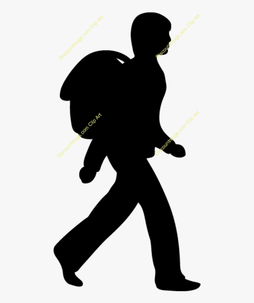 Silhouette Singing Clip Art - Student Going To School, HD Png Download