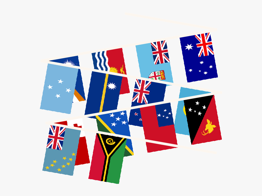 Oceania Multi Nation Bunting 
 Title Oceania Multi - Flags Of The World Bunting Png, Transparent Png