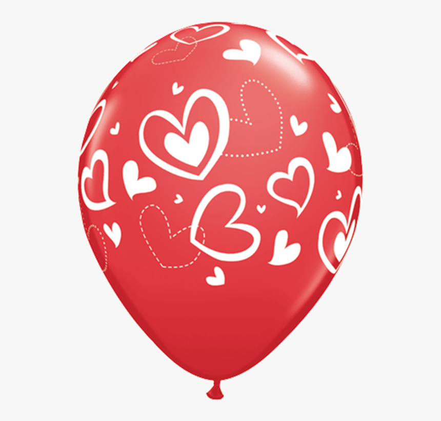 Bday Confetti Dots Red - Globos Latex San Valentin, HD Png Download