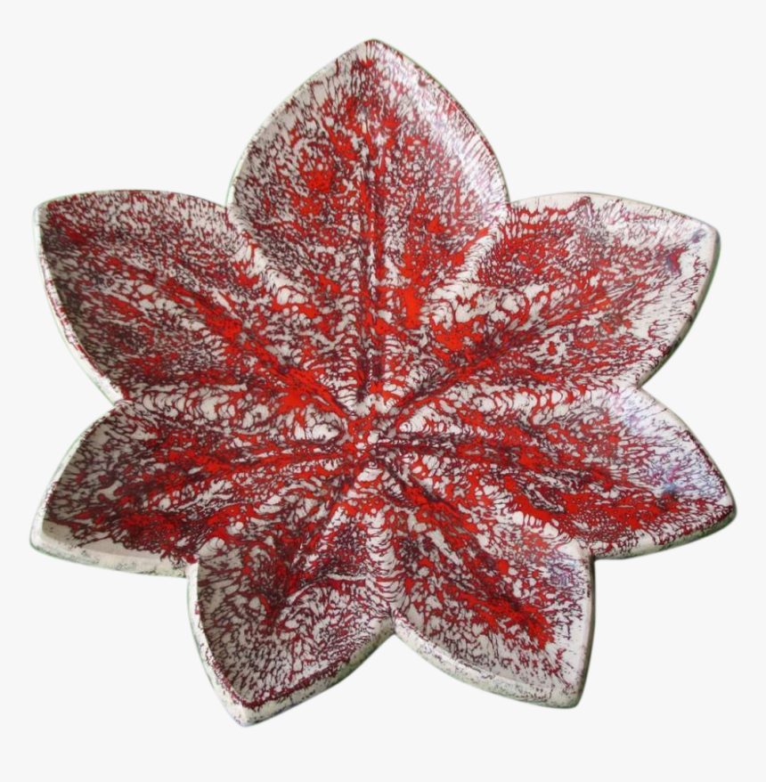 Japanese Vintage Rare Minoo Ware Large Plate Of Bright - Maple Leaf, HD Png Download