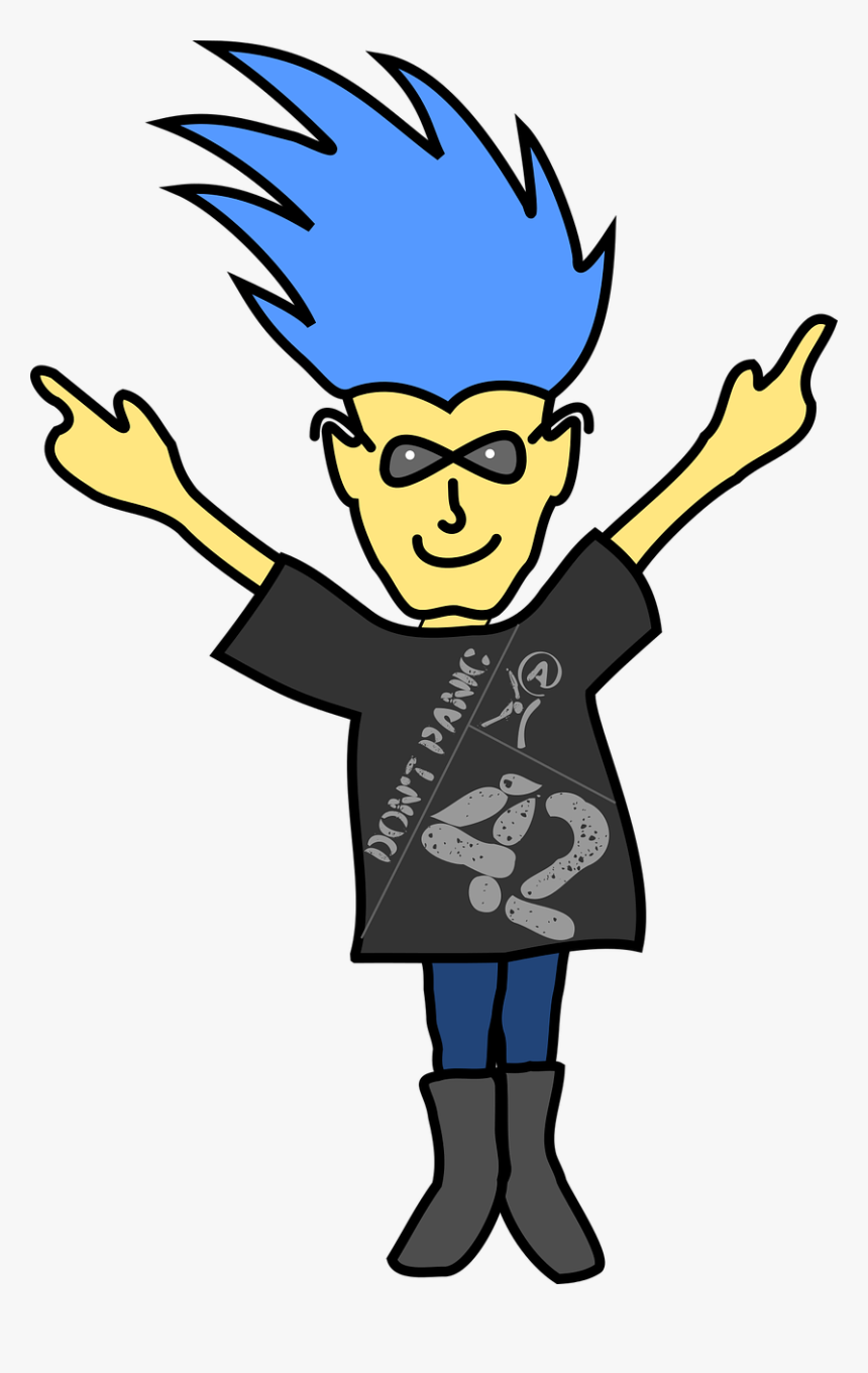 Art,yellow,cartoon - Gambar Anak Punk Animasi, HD Png Download