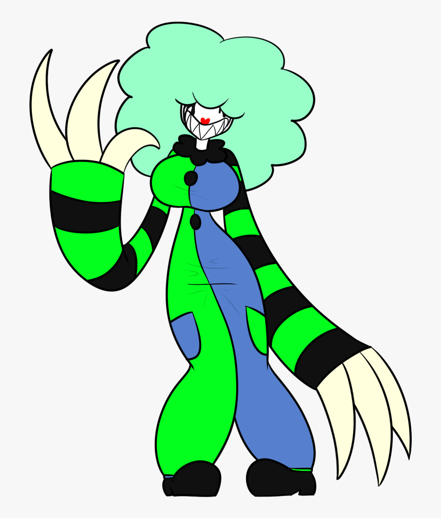 Evil Clown Gal - Cartoon, HD Png Download