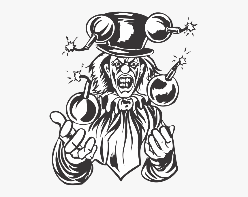 Evil Clown Decal - Illustration, HD Png Download