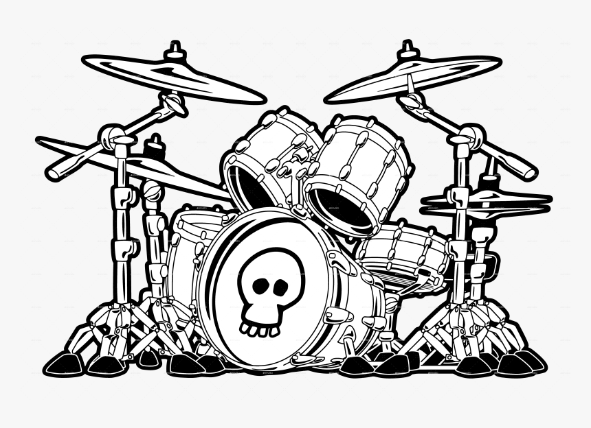 Drums Cartoon, HD Png Download