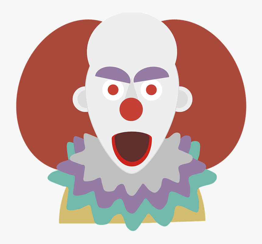Clown, Terror, Halloween, Chilling, Look, Monster - Clown Cartoon, HD Png Download