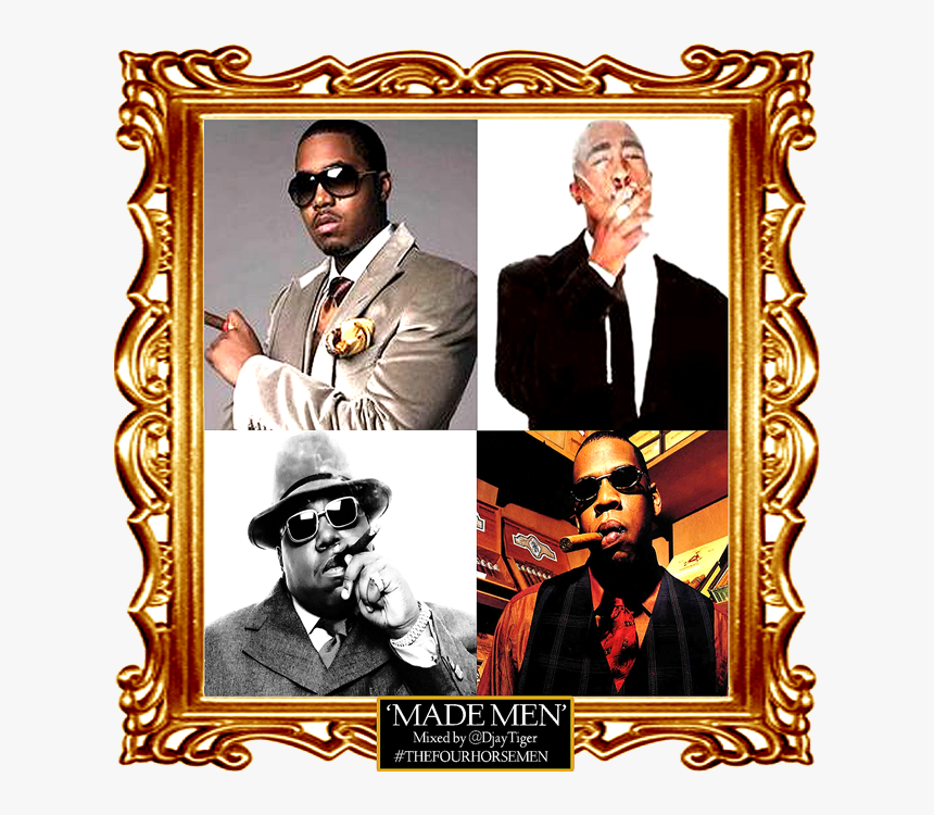 Made Men Ft Pac, Nas, Jayz And Biggie - Notorious Big - Biggie Smalls Artwork 3, HD Png Download