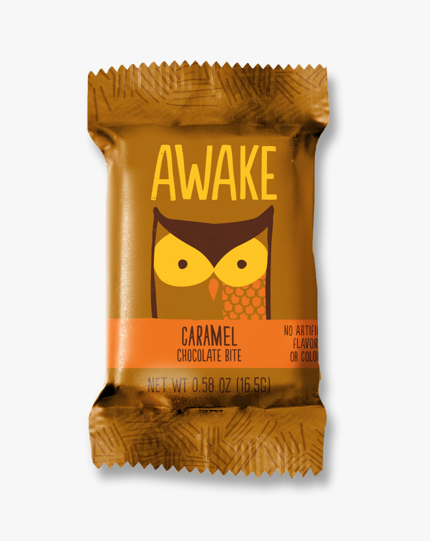 Caramel Chocolate Bites - Awake Chocolate Caramel Bites, HD Png Download