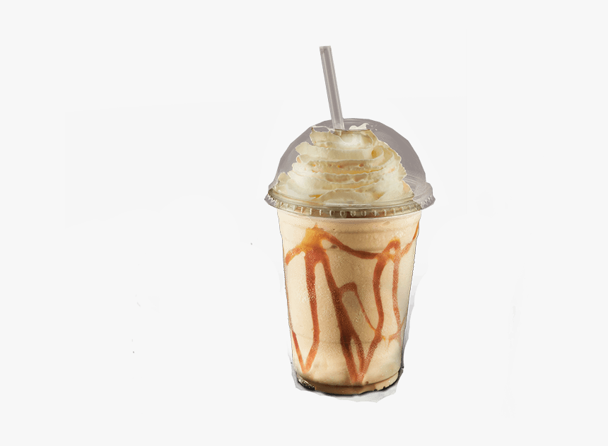 Salted Caramel Thickshake With Cream & Caramel Syrup - Caramel Thickshake, HD Png Download