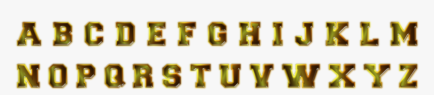 Caramel Glass Alphabet Clip Arts - Gold, HD Png Download