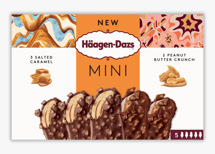 Mini Salted Caramel Peanut Butter Crunch Shn - Haagen Dazs Salted Caramel Minis 5s, HD Png Download