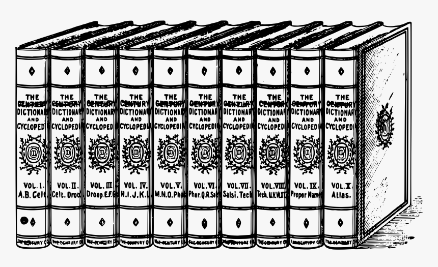 Row Of Books Clip Arts - Row Of Books Clipart Black And White, HD Png Download