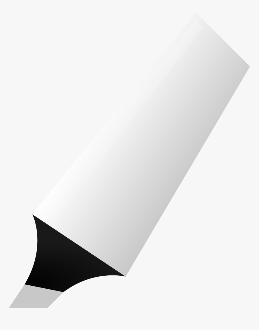 Transparent Highlighter Png - Highlighter Pen Black And White, Png Download
