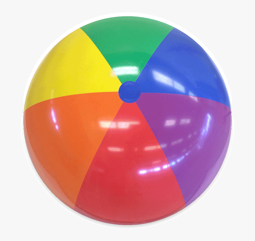 Beach Balls Reviews & Guide - Transparent Rainbow Beach Ball, HD Png Download