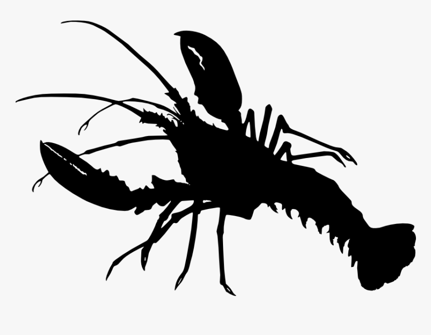 Crayfish As Food Lobster Crab Silhouette - Lobster Silhouette Png, Transparent Png