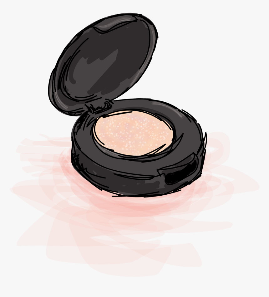 A Round Compact Of Pearly Highlighter - Eye Shadow, HD Png Download