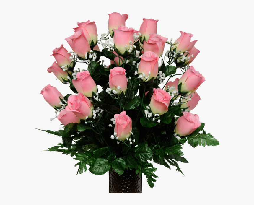 Md1088 Pink Roses With Babys Breath3 - Pastel Pink Roses, HD Png Download