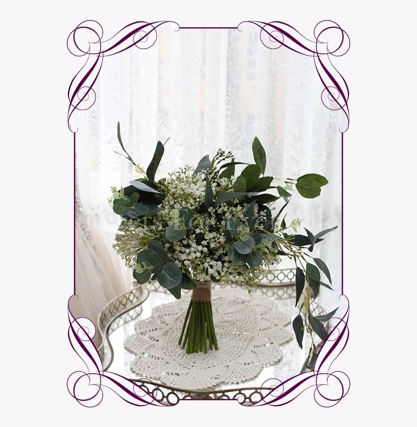 Silk Artificial Baby S Breath And Australian Native - Wedding Basket For Flower Girl, HD Png Download