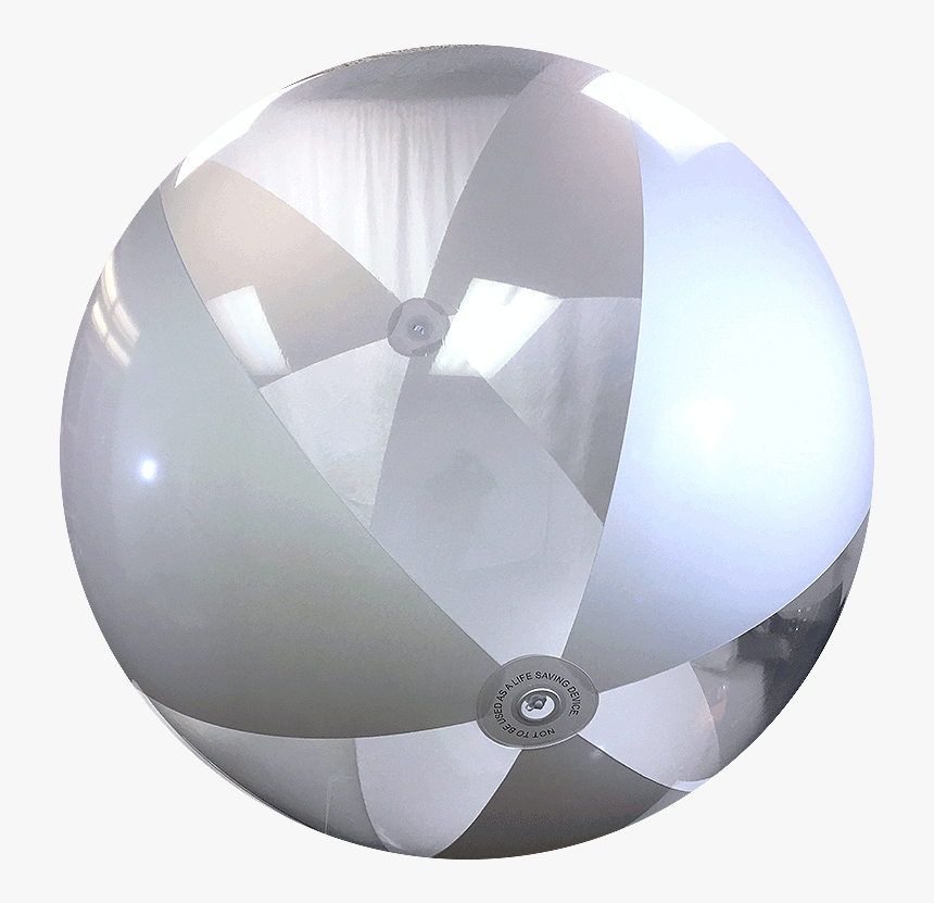 Clear Transparent Ball - Clear And White Beach Ball, HD Png Download