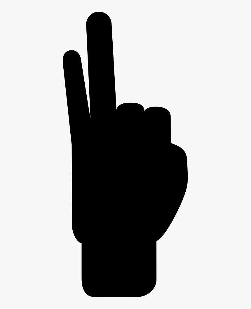 Hand With Two Raised Fingers, HD Png Download