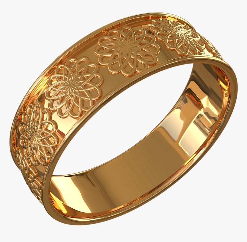 Ring With Ornament, Ornament, Transparent Background - Bangle, HD Png Download