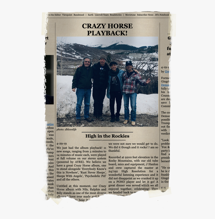 Neil Young Crazy Horse 2019, HD Png Download