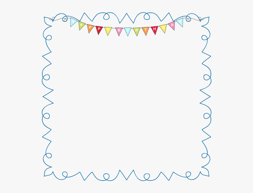 Confetti Clipart Ground Png - Clipart Happy Birthday Frame, Transparent Png