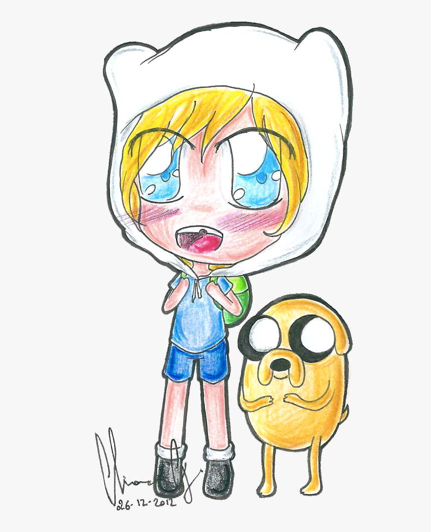 Chibi Finn And Jake - Cartoon, HD Png Download