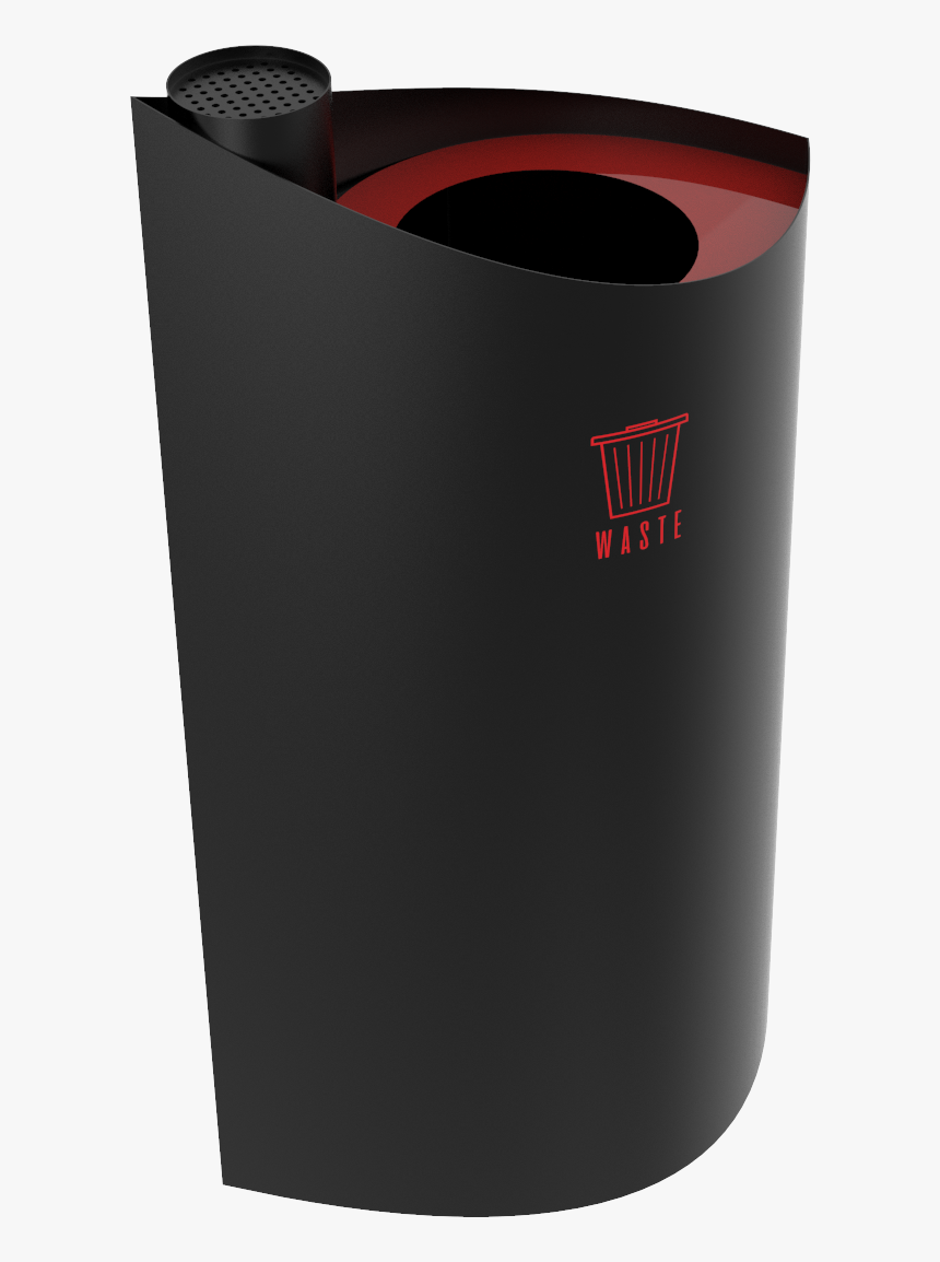 Katyn Pc Urban Outdoor Sheet Metal Trash Bin With Ashtray - Plastic, HD Png Download