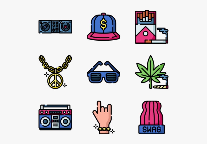 Urban Hip Hop Icons, HD Png Download