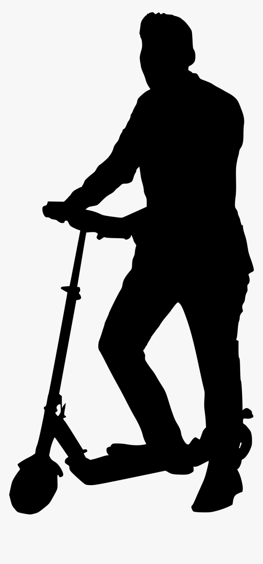 Scooter Silhouette Png, Transparent Png
