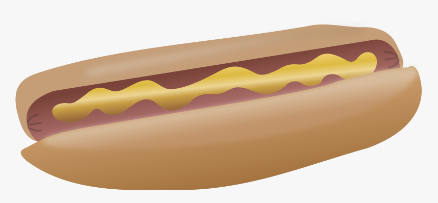 Hot Dog With Mustard Clip Arts - Hot Dog, HD Png Download