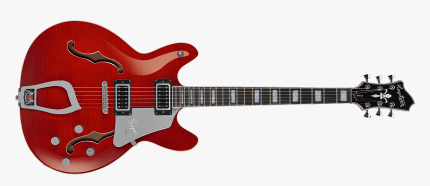 Hagstrom Super Viking Wild Cherry Transparent Front - Hagstrom Super Viking Black, HD Png Download