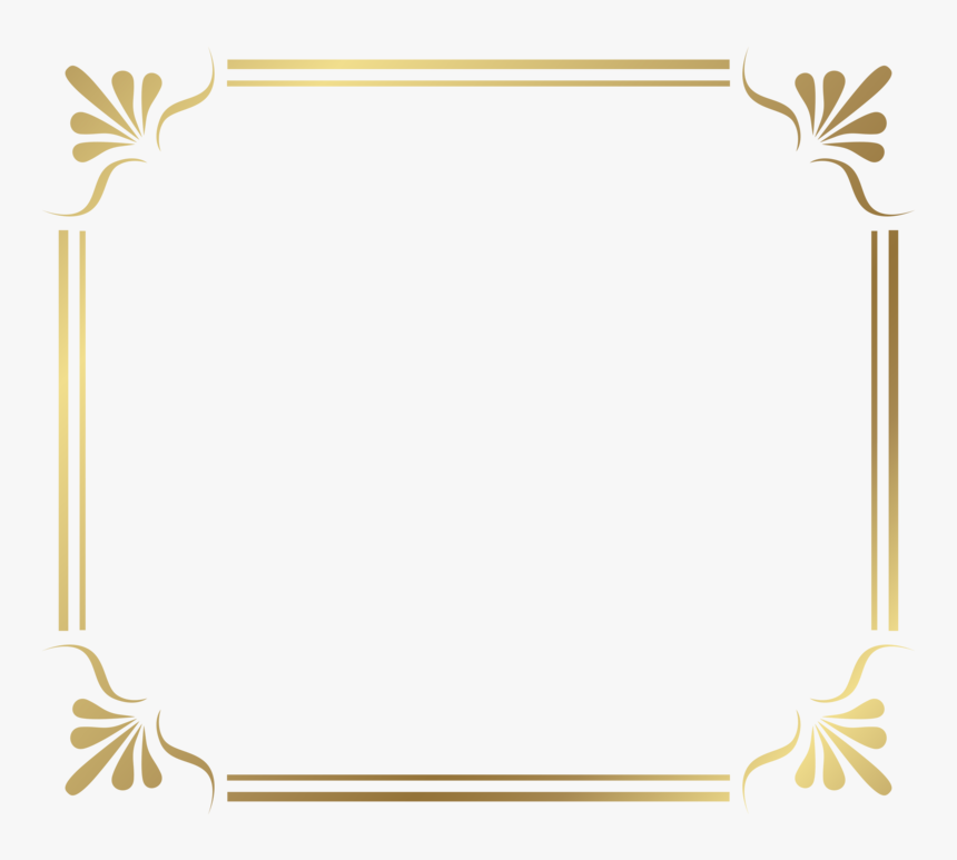 Gold Border Frame File - Gold Page Border Png, Transparent Png