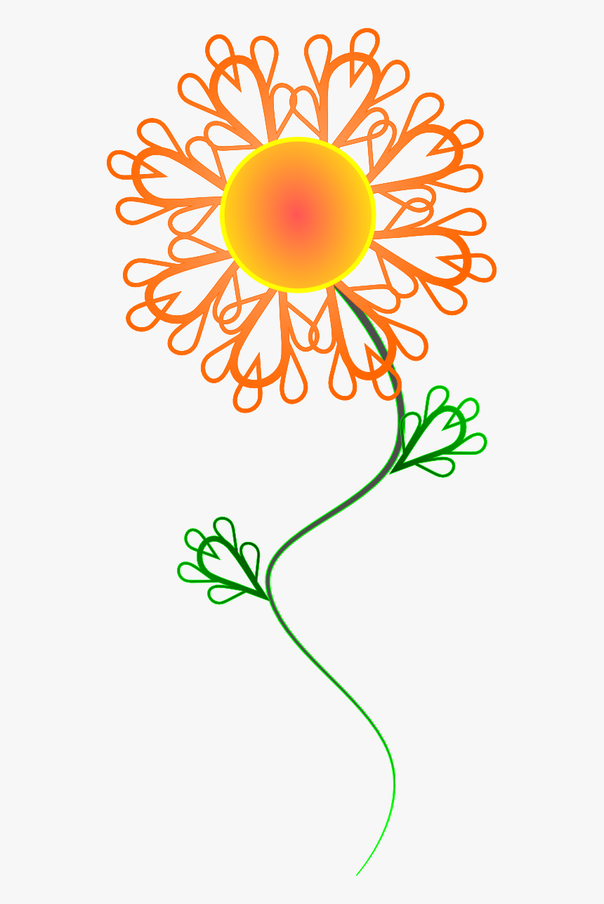Sunny Crazy Flower Valentine 555px - Clip Art, HD Png Download