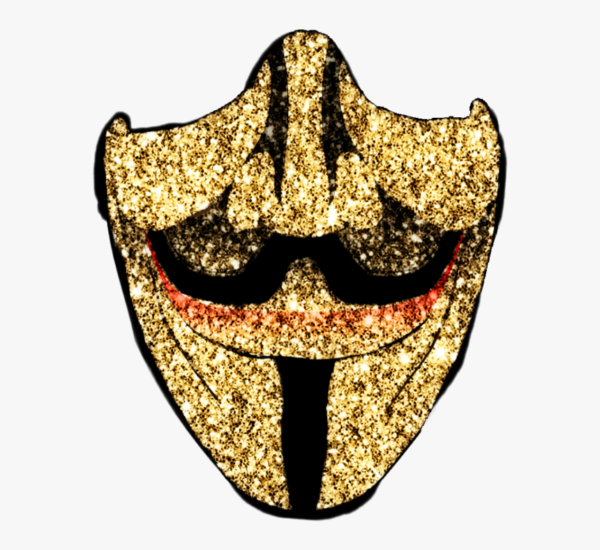 #mask #vendetta #guyfawkes #remixit #gold #guccigang - Emblem, HD Png Download