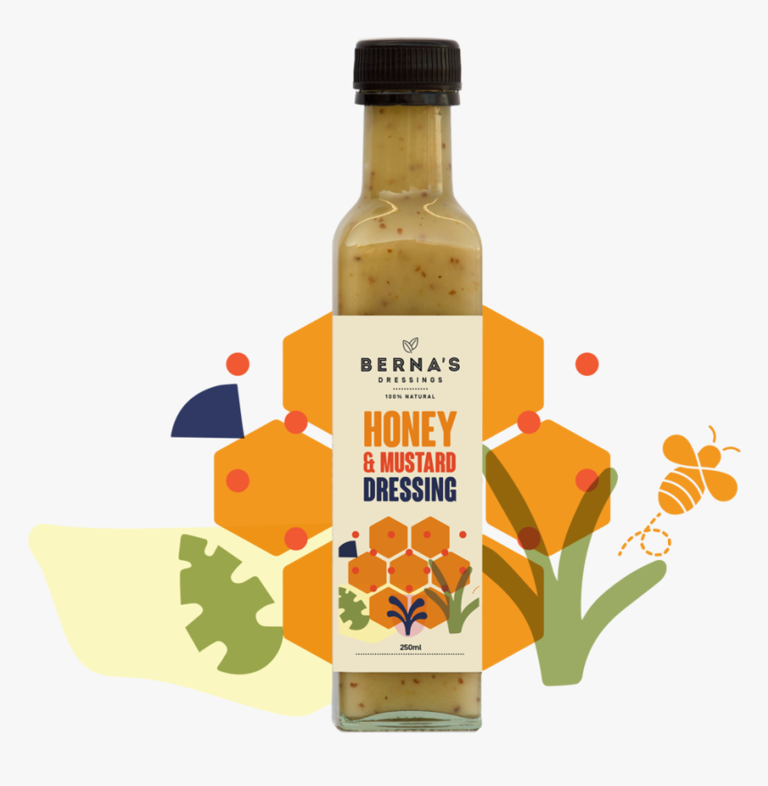 Honey Mustard - Glass Bottle, HD Png Download