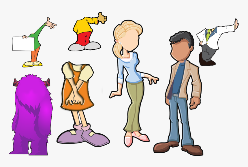 Body Of A Cartoon Character, HD Png Download