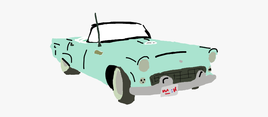 #car #oldcar #drawn #cardrawing #freehand #swag #blue - Antique Car, HD Png Download