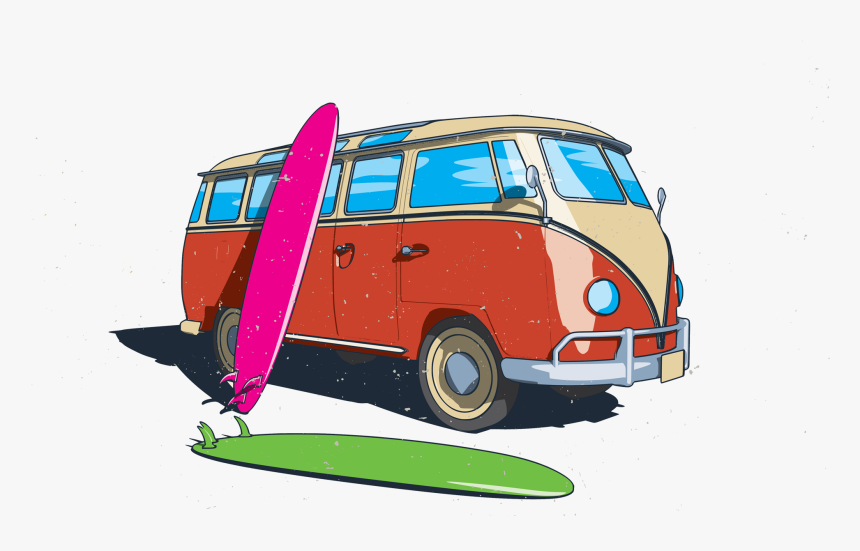 Vans Clipart Vw Bus - T Shirt Summer, HD Png Download